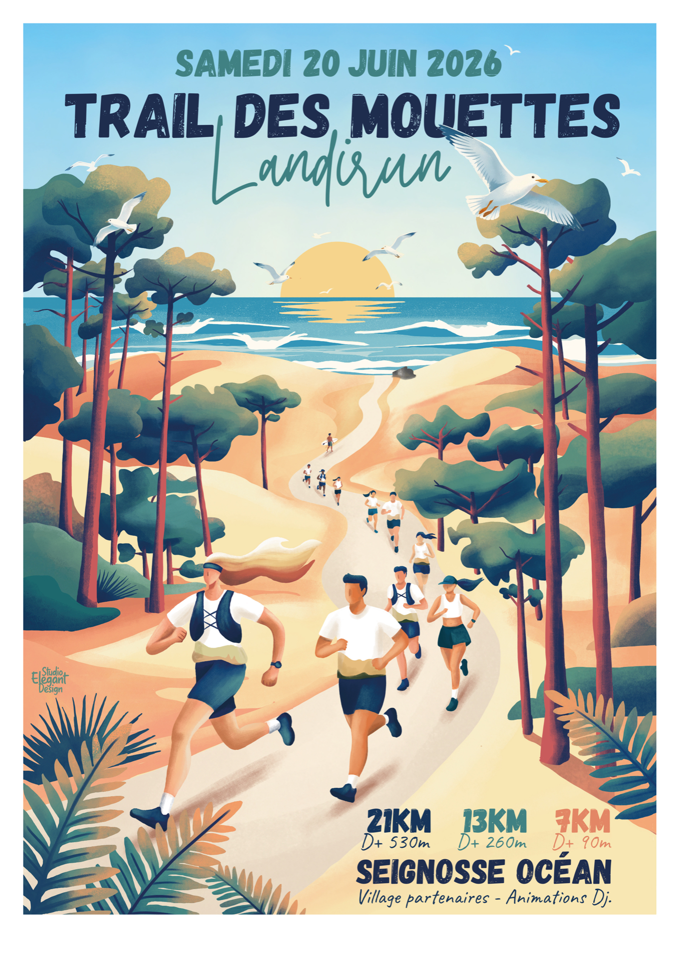 Affiche officielle Trail des Mouettes 2026